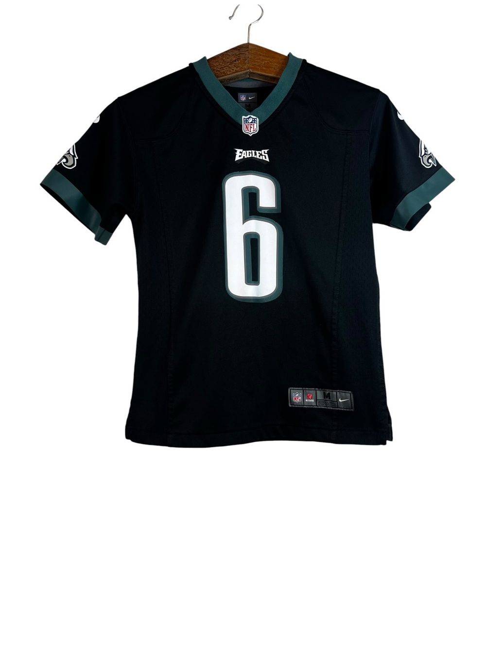 Nike NFL Philadelphia Eagles Kids  DeVonta Smith #6 Jersey Black/Green Size M